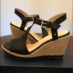 Cole Haan Grand Series nubuck leather wedge espadrille.  Minimally worn.